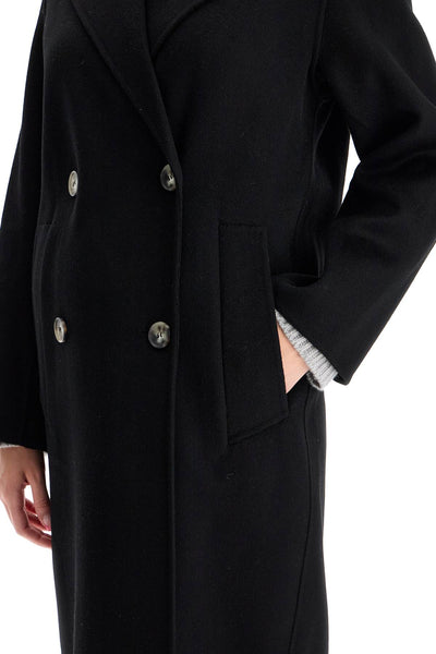 clara double-breasted wool coat IO1123F1105 BLACK