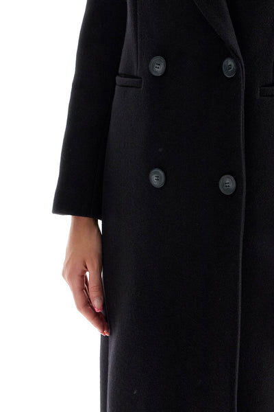 cayenne double-breasted wool coat IO1123F1122 BLACK