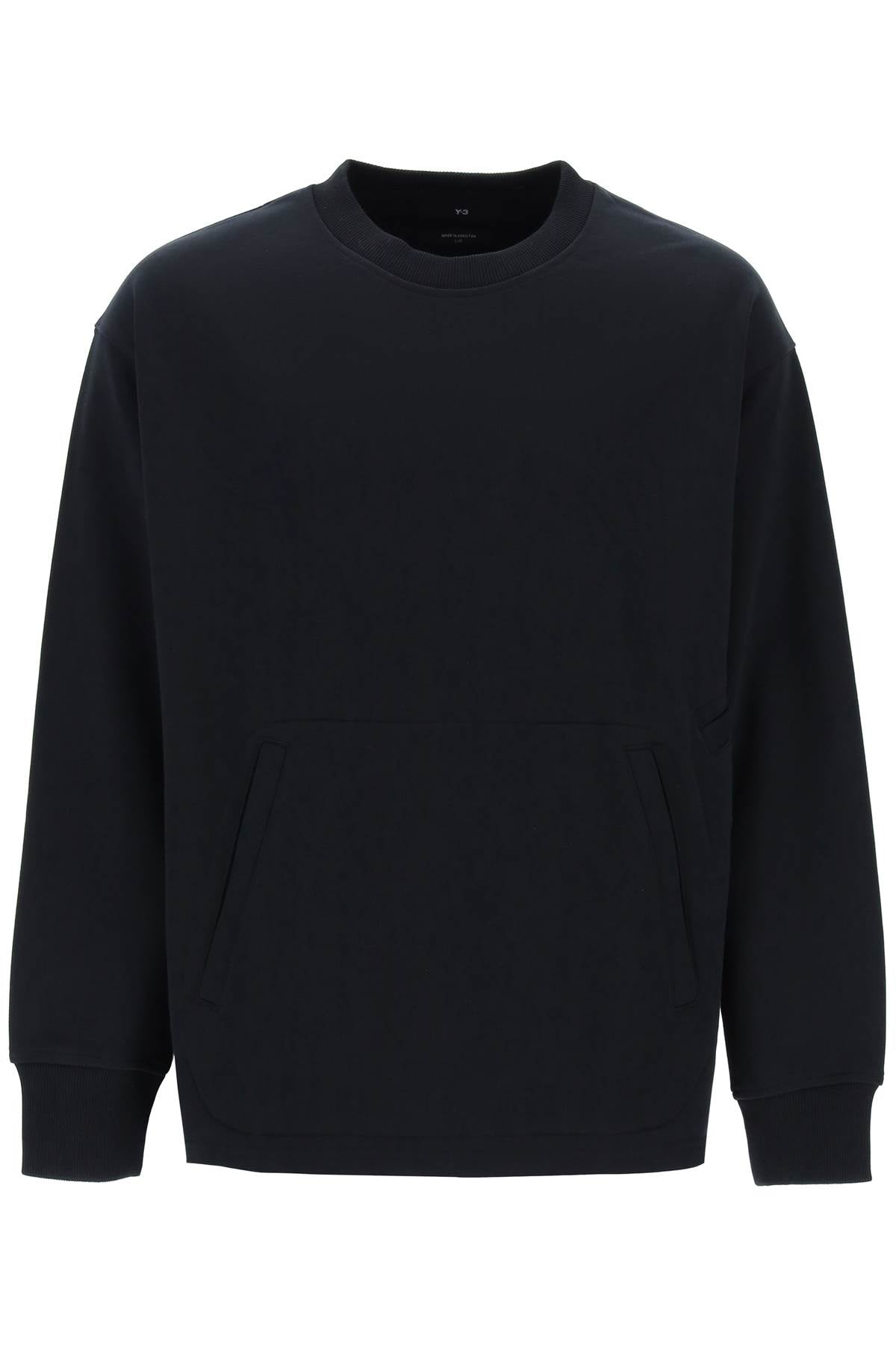 "oversized cotton blend sweat IR7113 BLACK