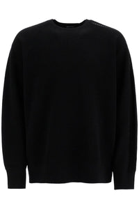 wool crewneck pullover IW7483 BLACK