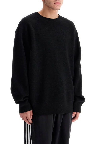 wool crewneck pullover IW7483 BLACK