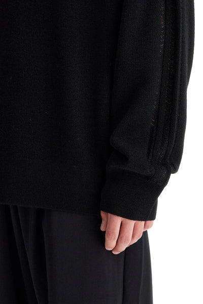 wool crewneck pullover IW7483 BLACK