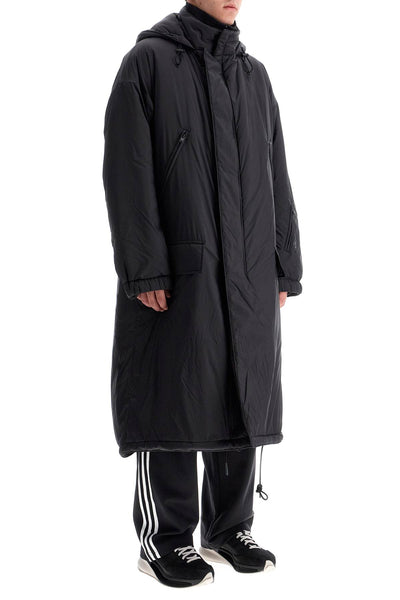 long padded nylon parka coat IW7486 BLACK