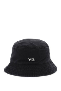 Y-3 cappello bucket in twill slavato IX7000 BLACK