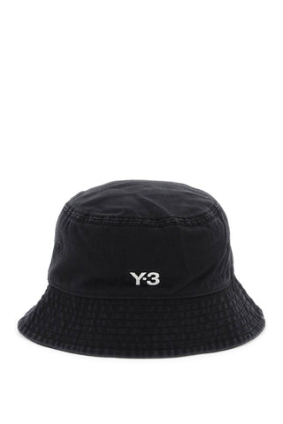 Y-3 cappello bucket in twill slavato IX7000 BLACK