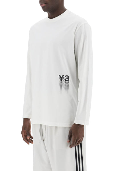 Y-3 long-sleeved t-shirt with logo print IZ3121 OWHITE