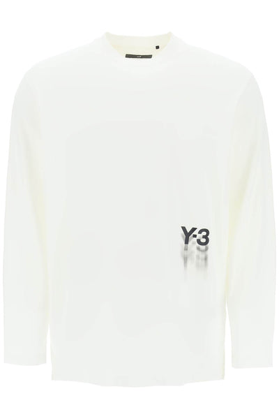 Y-3 標誌印花長袖 T 卹 IZ3121 OWHITE