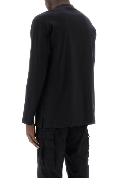 long-sleeved t-shirt with logo print IZ3122 BLACK