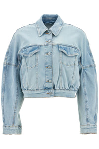 stretch denim bomber jacket in 8 J1472 TINT WASH