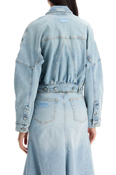 stretch denim bomber jacket in 8 J1472 TINT WASH