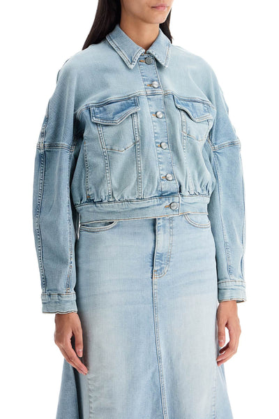 stretch denim bomber jacket in 8 J1472 TINT WASH