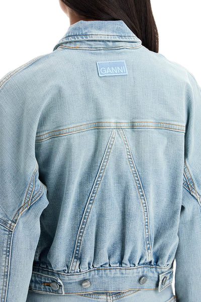 stretch denim bomber jacket in 8 J1472 TINT WASH