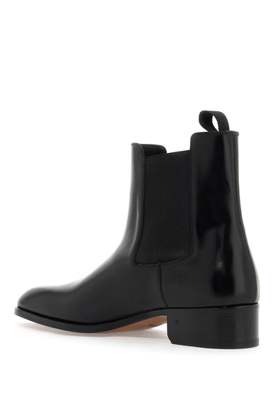 chelsea leather ankle boots J1483 LCL021N BLACK