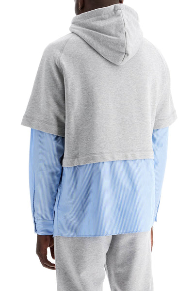 hybrid sweatshirt with shirt bottom J1711 7028 MULTI GREY