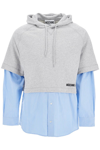 hybrid sweatshirt with shirt bottom J1711 7028 MULTI GREY