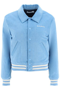 corduroy varsity jacket JA761 BABY BLUE