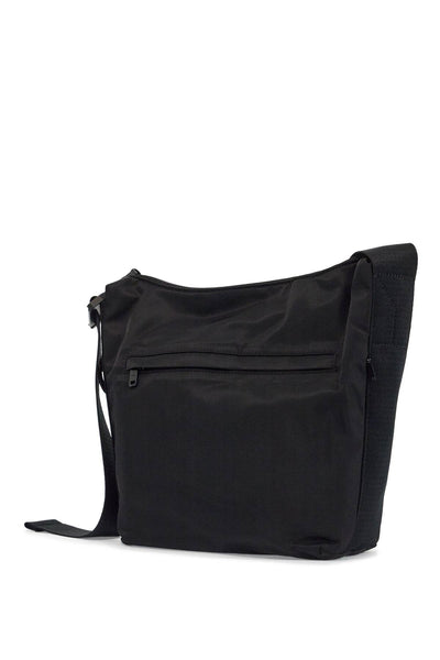 black recycled polyester sacoche with adjustable strap JD2905 BLACK