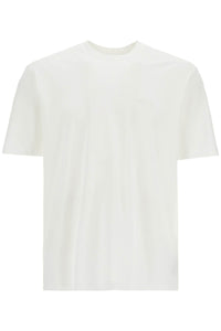 Y-3 white cotton t-shirt with wide neckline JD9829 WHITE | Italystation.com - Shop Now at italystation.com