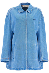 "oversized organic denim jacket JKJD0310X0 USCW91 COBALT