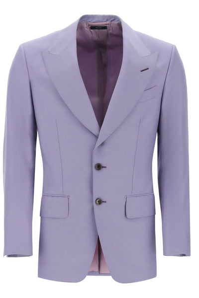 atticus wool and silk blend blazer JLAP02 WSS18 VIOLET