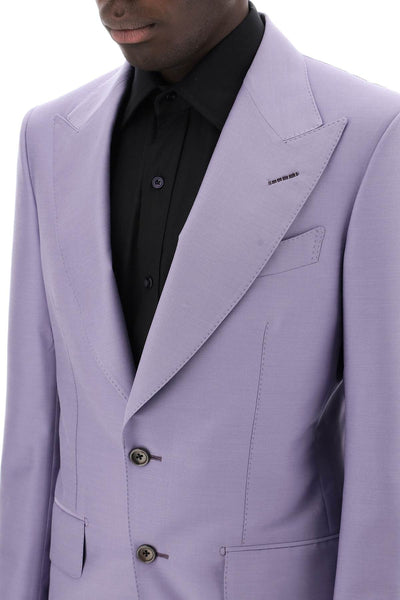 atticus wool and silk blend blazer JLAP02 WSS18 VIOLET