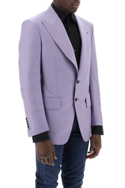 atticus wool and silk blend blazer JLAP02 WSS18 VIOLET