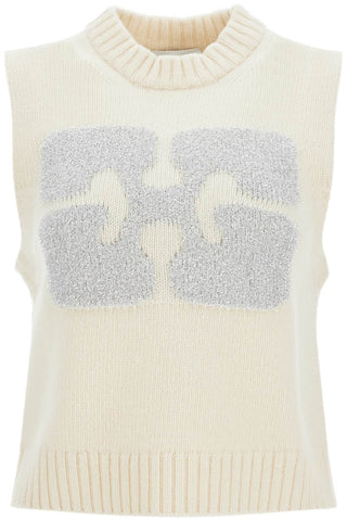 monogram knit vest for men K2252 EGRET