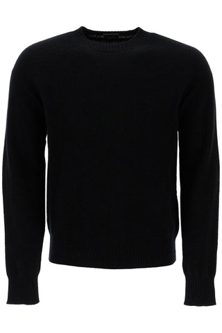 crewneck wool and cashmere pul KCL024 YMW040S24 BLACK