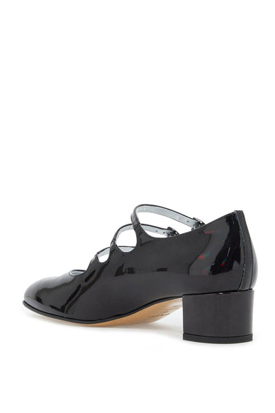 "metallic mary jane k KINA 24 BLACK REFLEX PATENT