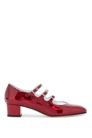 "metallic mary jane k KINA 24 RED REFLEX PATENT