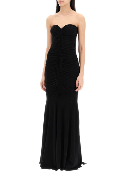 strapless mermaid-style long dress KK1243PLD47001 BLACK