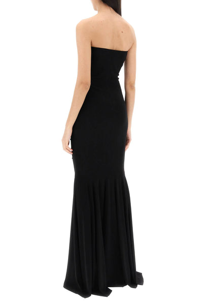 strapless mermaid-style long dress KK1243PLD47001 BLACK