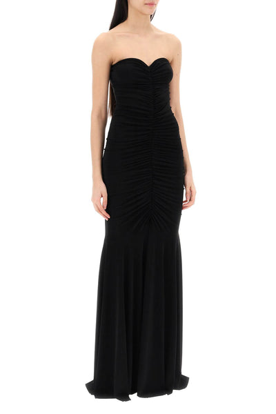 strapless mermaid-style long dress KK1243PLD47001 BLACK