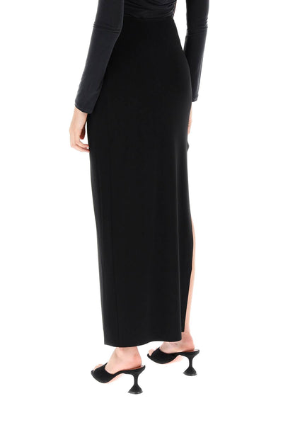 long skirt in poly lycra KK223SPLA52001 BLACK