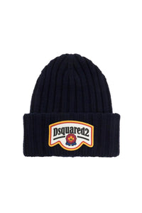 "beanie hat with patch logo KNM0180 01W00306 NAVY