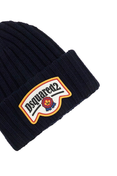 "beanie hat with patch logo KNM0180 01W00306 NAVY