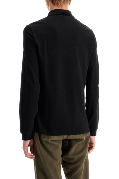 "classic fit long sleeve polo shirt L1312 BLACK