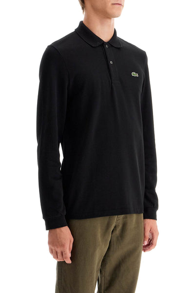 "classic fit long sleeve polo shirt L1312 BLACK