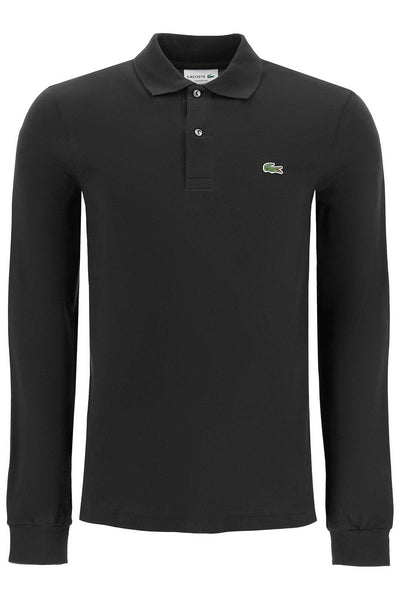 "classic fit long sleeve polo shirt L1312 BLACK