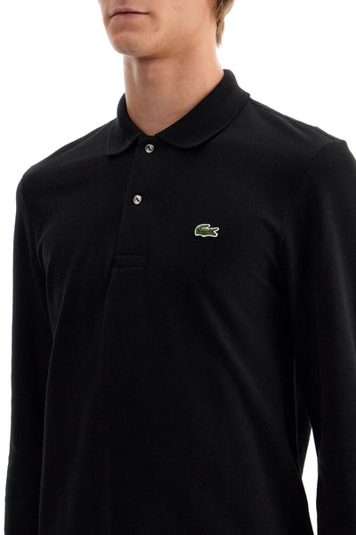 "classic fit long sleeve polo shirt L1312 BLACK