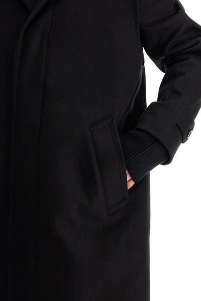 woolen loden coat LCT1 X01 BLACK LODEN