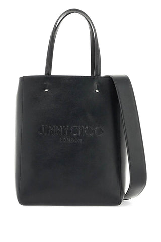smooth leather lenny n/s tote bag. LENNY N S M M KHV BLACK GUNMETAL