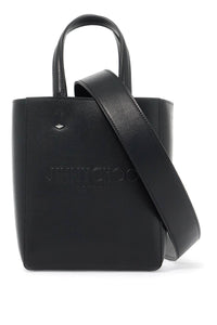 smooth leather lenny n/s tote bag. LENNY N S S KHV BLACK DARK SILVER