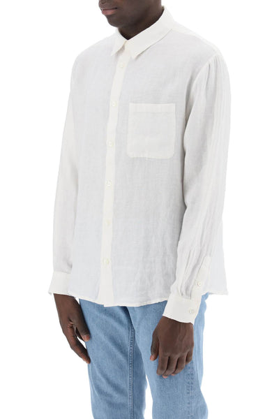 Apc 亞麻卡塞爾襯衫適用於 LIAEK H12545 BLANC CASSE