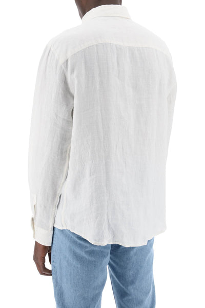 Apc 亞麻卡塞爾襯衫適用於 LIAEK H12545 BLANC CASSE