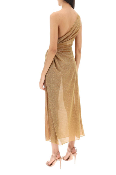 Oséree one-shoulder dress in lurex knit LKS249 TOFFEE