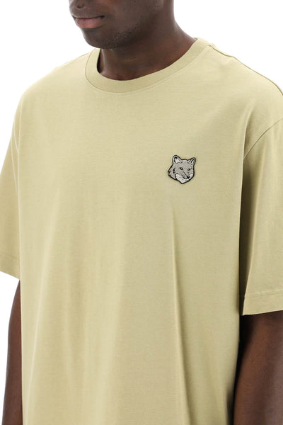 bold fox head patch t-shirt LM00107KJ0119 CANVAS