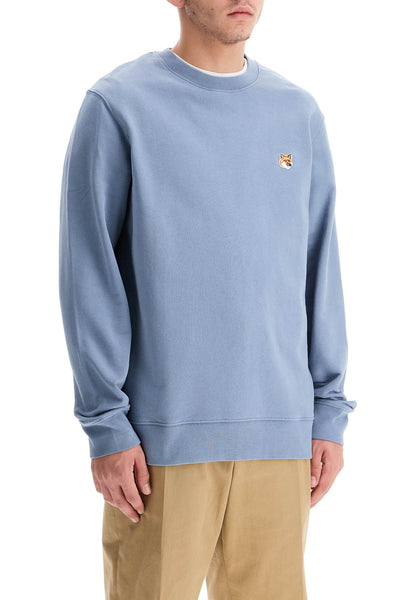 'fox head patch sweatshirt with LM00301KM0001 MOONLIGHT BLUE