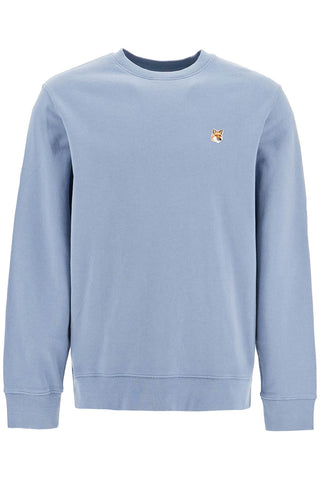 'fox head patch sweatshirt with LM00301KM0001 MOONLIGHT BLUE