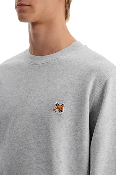 'fox head patch sweatshirt with LM00301KM0001 LIGHT GREY MELANGE